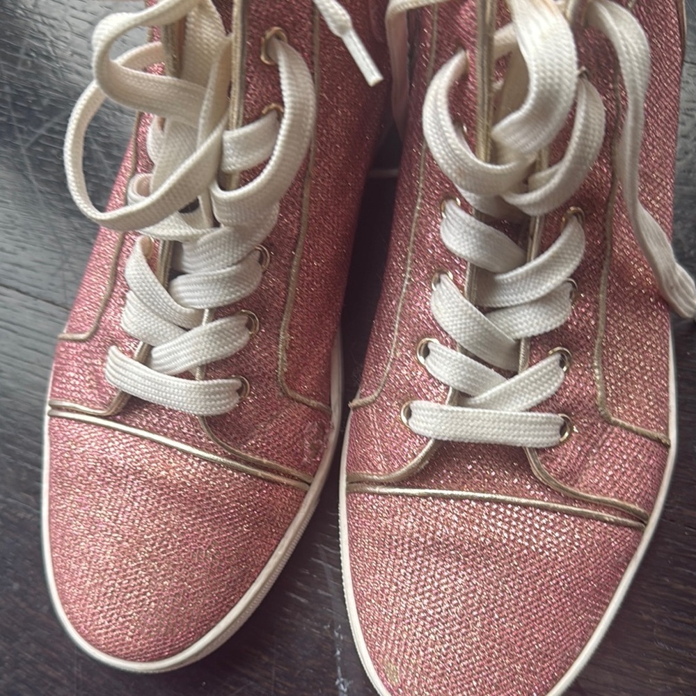 Christian Louboutin Pink Glitter Sneakers